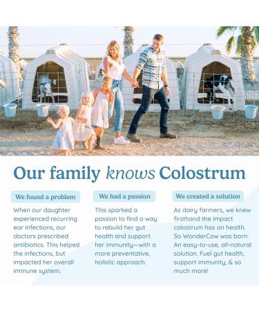 WONDERCOW Colostrum Supplement Powder - Gut Health Immune Support & Muscle Recovery | Natural Pure Bovine Colostrum Superfood - 60 Unflavored Servings - Buy Online on GoSupps.com