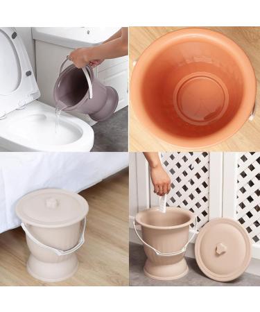 NEDLON Portable Chamber Pot with Lid Spittoon Urine Bucket with Handle Bedside Urinal for The Elderly Pregnant Women's Use (Color : Navy Blue Size : 27.5 * 25.8cm) 27.5*25.8cm Navy blue - Buy Online on GoSupps.com