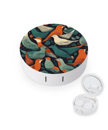 Contact Lens Case Flock Of Birds Portable Travel Contact Lens Box Contact Lens Storage Box