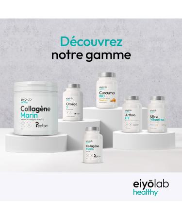 Organic Turmeric Capsules for Joints | Black Pepper Free for Excellent Digestive Tolerance | 60 Vegan Capsules of 300mg of Turmipure Gold Patented Curcumin | Made in France | Eiyolab - Buy Online on GoSupps.com