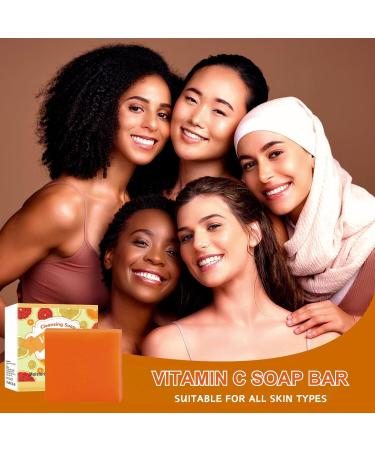 Vitamin C Soap Bar Natural Soap Moisturising Handmade Soap Bath Soap Orange Body Soap Bar Refreshing Cleansing Soap Bars Natural Organic Soap Cleanser Bar Soap for Body & Face - Buy Online on GoSupps.com