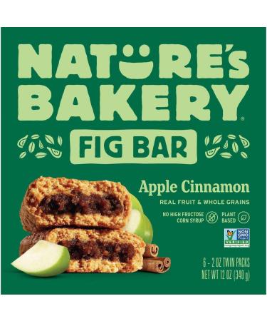 Nature's Bakery Apple Cinnamon Whole Grain Fig Bar - 6 ct. (12 oz.) | Real Fruit Snackbars - Buy Online on GoSupps.com