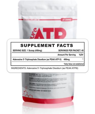 Pure ATP Adenosine Triphosphate Powder - 20g | Boost Intracellular Energy for Brain & Muscle Endurance - Buy Online on GoSupps.com
