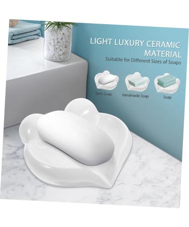 Cabilock Bow Soap Dish Soap Holder Soap Dish Shower Soap Container Soap Draining Container Soap Dish Ceramic Soap Rack Ceramic Soap Dish Bowknot Soap Case Ceramics Portable Soap Box White - Buy Online on GoSupps.com