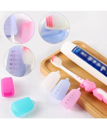 Swysgs 5-Piece Toothbrush Cover Caps | Food-Safe Silicone Protective Covers for Travel Camping & Home | Durable Toothbrush Head Caps - Buy Online on GoSupps.com