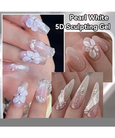  Generisch 3D Nail Gel Pearl White 3D Modeling Gel for Nail Decoration Smooth Decoration Glue for Manicure Nail Extension Beauty Charm Modeling and Carving Design - Buy Online on GoSupps.com