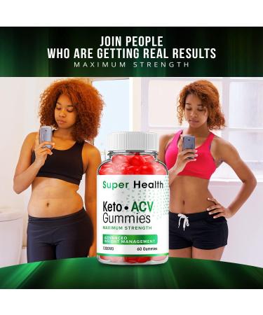 SUPER HEALTH Keto ACV Gummies - Advanced Formula Shark Apple Cider Vinegar Keto Tank (120 Gummies) - Buy Online on GoSupps.com
