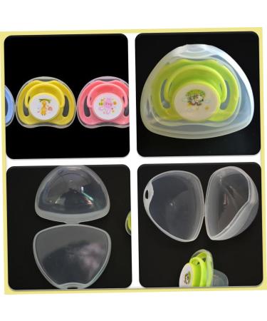6PCS Transparent Pacifier Holder Case - Easy Clean Baby Pacifier Accessories - Slope Hole Design - Essential Pacifier Cover - Buy Online on GoSupps.com