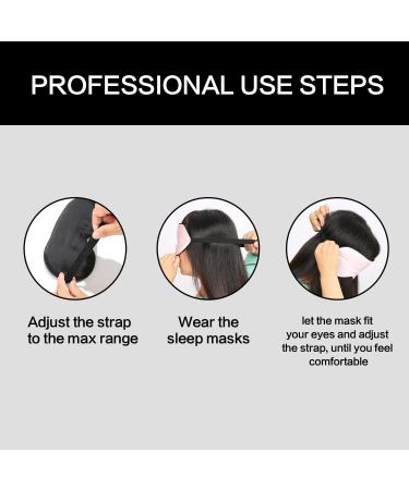 VenusCare Mulberry Silk Sleep Mask - Super Smooth & Soft Lightweight Eye Mask for Women & Men - Adjustable Strap - Pink - Buy Online on GoSupps.com