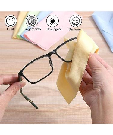 Fu Store 12 Pack Microfiber Cleaning Cloths - Assorted Colors for Glasses, Cell Phones, Screens - 6x7 Inches - Buy Online on GoSupps.com
