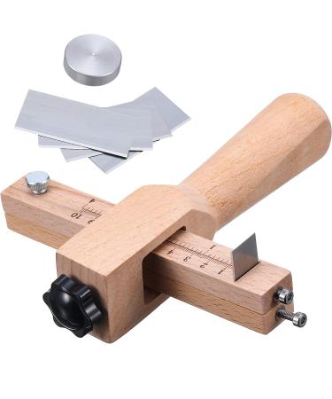 Jovitec Leather Craftool Strap Cutter, Strip and Strap Leather DIY Hand Cutting Tool Adjustable with Blades