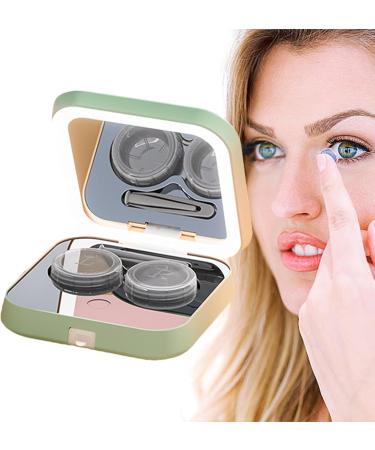 Portable Contact Lens Cleaning Case & System | 360-Degree Cleaner with LED Mirror & Tweezers - Deep Clean & Multicolor Options - Buy Online on GoSupps.com