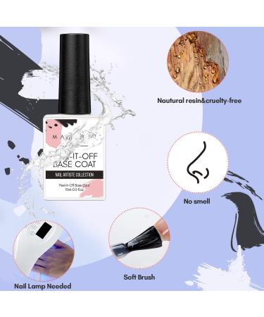 Makartt Peel Off Base Coat Nail Polish Barrier 15ML Peelable Gel Base Coat Clear Gel Nail Polish Ready For Take off UV Gel Coat Cuticle Guard for Manicure Salon Peel Off Base Coat 15ml - Buy Online on GoSupps.com