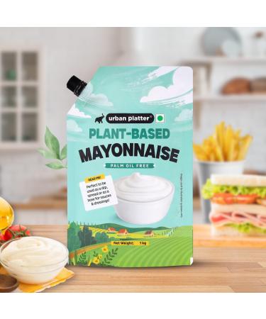 Urban Platter Urban Platter Premium Vegan Mayonnaise 1kg Dairy Free Mayonnaise Palm Oil Free Trans Fat Free HoReCa