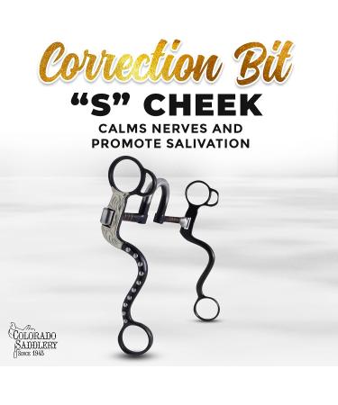 Colorado Saddlery S Cheek Correction Bit - Black/Silver - Buy Online on GoSupps.com