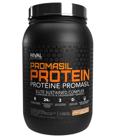 Rival Promasil Protein | Multi-Sourced Protein with Native Whey Isolate & Native Casein | 24g Full Spectrum Protein 5g BCAAs Low Sugar | Fast Intermediate & Slow Digesting Protein (2LB Chocolate Peanut Butter) Chocolate Peanut Butter 2LB