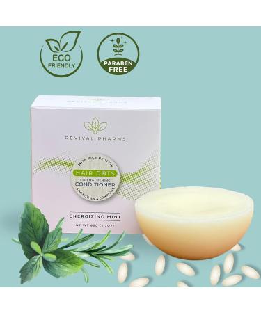 Strengthening Hair Conditioner Bar with Rice Protein - 65g Mint Scent | Hair Dot | International Shipping - Buy Online on GoSupps.com