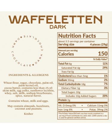 Bahlsen Waffeletten Dark Chocolate Dipped Cookies (12 boxes) - 3.5 oz each - Buy Online on GoSupps.com