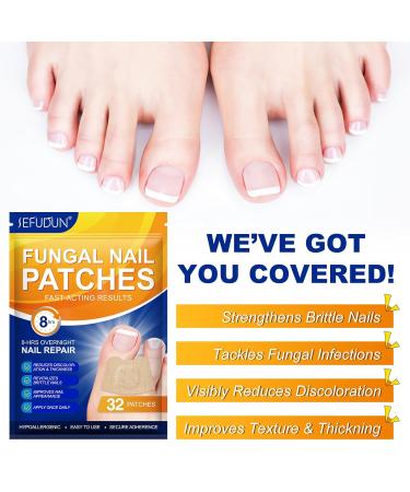 Overnight Toenail Treatment - Extra Strength Nighttime Nail Patches | 32 Hydrogel Patches for Visible Results in 8 Hours - Buy Online on GoSupps.com