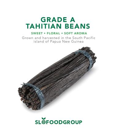Slofoodgroup Gourmet Tahitian Vanilla Beans - Premium Grade A Pods from Papua New Guinea - 5 Count for Cooking, Baking, Ice Cream - Buy Online on GoSupps.com