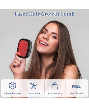Laser Hair Growth Comb Red Light Therapy for Hair Growth Red Light Therapy Hair for Men and Women Thinning Hair Treatment for Women and Men (Black) - Buy Online on GoSupps.com