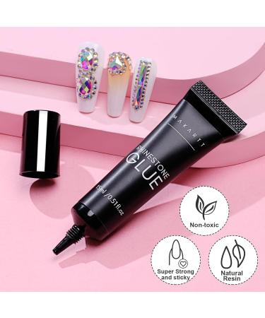 Makartt Nail Rhinestone Glue Gel 15ml - Super Adhesive Gel for Gems, Rhinestones, and Crystal Stones - Buy Online on GoSupps.com