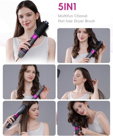 Miomi 5 in 1 Hair Dryer Brush - Negative Ion Technology Hot Air Styler & Dryer for Perfect Hair - Buy Online on GoSupps.com