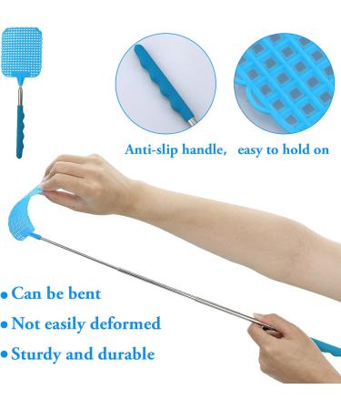 Extendable Telescopic Flying Swatter - Portable Anti-Mosquito Insect Catcher for Garden - Blue (26-72 cm) - Buy Online on GoSupps.com