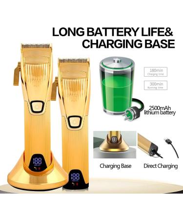 Professional Hair Clippers with LED Display | All Metal Body & Diamond Blade | 8 Color Coded Guides | International Shipping - Buy Online on GoSupps.com