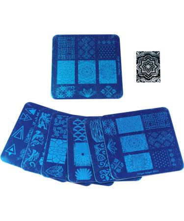 Finger Angel Nail Stamping Kit: 20 Mix Design Templates + Stamper & Scraper | Manicure Tool for Image Stamp Plates - A1-20 - Buy Online on GoSupps.com