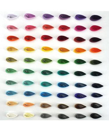 JUYA Single Color Paper Quilling Strips Set - 60 Colors, 39cm Length, 100 Strips per Pack, 5mm Width - Buy Online on GoSupps.com
