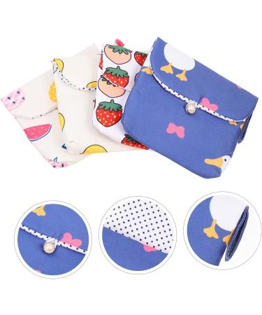 Healeved Menstration Crustation Lobster 4pcs Napkin Storage Bag Menstration Crustation Lobster Feminine Menstruation Bag s Coin Holder Canvas Stand Makeup Brush Container Nursing Pad Bag - Buy Online on GoSupps.com