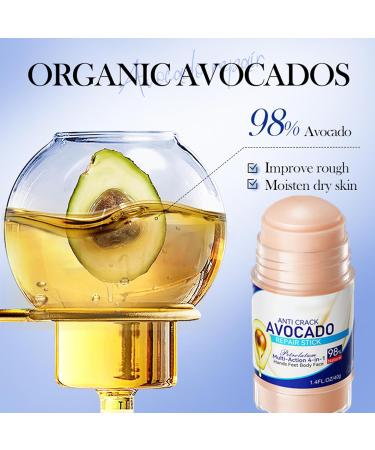 Foot Cream for Cracked Heels and Dry Skin Avocado Foot Cream Stick Natural Foot Care Cream Foot &Hand & Elbow Anti Drying Feet Cream for Dry Cracked Skin Deep Hydrating & Improve Dry Foot Soothing-40g - Buy Online on GoSupps.com