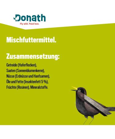 Donath Complete Mix 9kg - High-Quality Insect Fat Wild Bird Feed | Balanced Year-Round Mix from Southern Germany - Buy Online on GoSupps.com