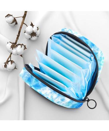 MUOOUM Menstrual Pad Bag Zipper Sanitary Napkin Bag for Women Girls - Blue Tie Dye (Pack of 5) - Buy Online on GoSupps.com