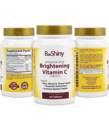 Vitamin C Complex 1000mg Tablets with Rose Hips for Skin Brightening & Immune Support - Antioxidant Supplement for Healthy Aging & Energy - Buy Online on GoSupps.com
