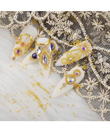 3D Nail Caviar Beads | Metal Mini Nail Ball Studs | Gold/Silver/Rose Gold | DIY Nail Art Decorations - Buy Online on GoSupps.com