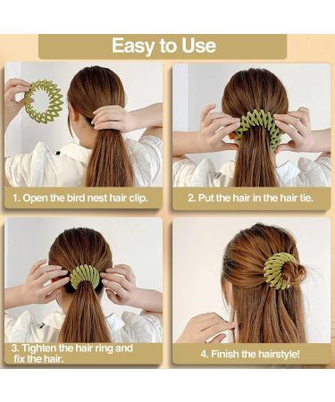 Shivansha Enterprise 1 Pc's Magic Hair Clip Lazy Bird's Nest Plate Hairpin Hair Bun Maker Ponytail Holder Clips for Woman Girls Hair Accessories - Buy Online on GoSupps.com