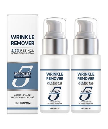 Anti-Aging Face Cream 5 Seconds Instant Anti Wrinkle Face Cream for Tightening and Firming Retinol Face Moisturizer Reduces Wrinkles Fine Lines for Women and Men 2Pack