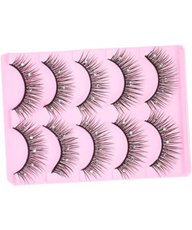Beavorty 10 Pairs diamond false eyelashes makeup false lashes dense false lashes rhinestone trim lash decor rhinestone embellishments 3d false lash False Eye Lashes Fake Lashes cross extend - Buy Online on GoSupps.com