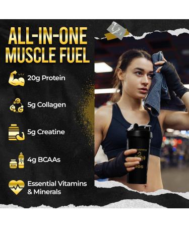 PUMPFIT305 ALL-in-ONE Grass Fed Beef Protein Isolate-41g Protein + 5g Collagen + 5g Creatine Monohydrate + 4g BCAAs Probiotics NO Bloat Muscle Recovery Post Workout Recovery - Vanilla 15 Servings - Buy Online on GoSupps.com