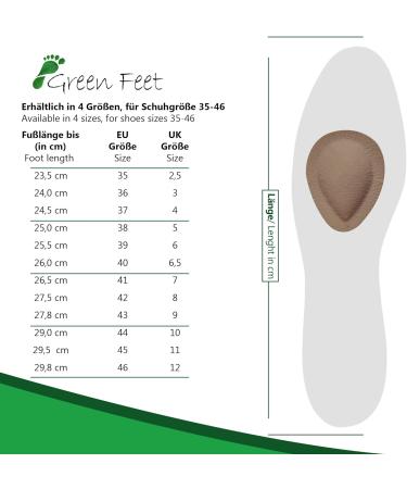2 Pairs Orthopedic Midfoot Pelottes - Real Leather Size 38 Brown - Unisex Foot Support for Shoes & Sandals - Buy Online on GoSupps.com