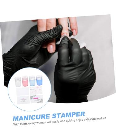 Mikinona 4 Sets Nail Art Silicone Stamp Small Nail Stamper Silicone Spatula Silicone Nail Stampers Nail Accessories Nail Molding Gel Nail Stamp Tool Safe Salon Scraper Manicure - Buy Online on GoSupps.com