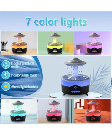 Raindrop 350ml Essential Oil Diffuser | Aromatherapy Diffuser for Large Rooms | Cool Mist Humidifier | 7 Colors & 3 Timers | Ideal for Home Bedroom Office & Yoga - Buy Online on GoSupps.com