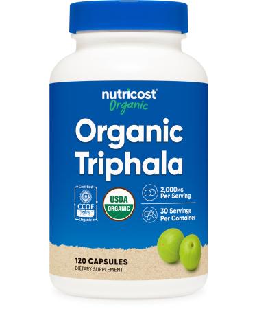 Nutricost Organic Triphala (2,000mg) 120 Capsules - USDA Organic, CCOF Certified, Herbal Supplement, Vegan, GMO-Free, Gluten-Free, 30 Servings
