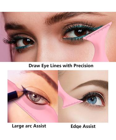 Eyeliner Guide Template Flexible Eyeliner Template Multifunctional Eyeliner Stencil for Quick Eye Makeup Flexible Eyeliner Stencil Makeup (Pink) - Buy Online on GoSupps.com