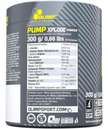 Olimp Sport Nutrition Pump Xplode Powder - Fruit Punch 300g | Pre Workout Booster | International Shipping Available - Buy Online on GoSupps.com