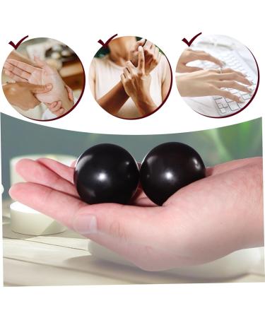 FRCOLOR Wooden Massage Balls - 6PK Handheld Relaxation & Stress Relief - Ebony & Marble Stress Balls - Buy Online on GoSupps.com