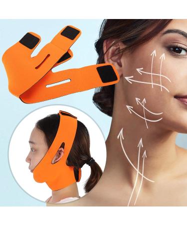Face Slimming Bandage Belt V Line Lifting Mask Double Chin Reducer (Orange) - Buy Online on GoSupps.com