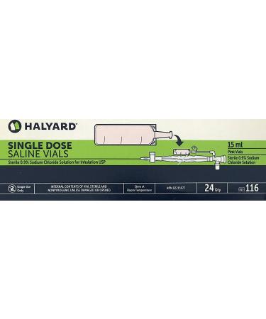 Single Dose 15ml Saline Vials 24pk